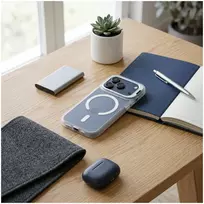 Dėklas Case for iPhone 18 Pro / 17 Pro Forcell F-Protect Shadow Stand Premium compatible with MagSafe sidabrinis