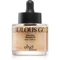 KUNDAL Objet Satin Glow Shimmer Oil žvilgesio suteikiantis aliejus drėkinamojo poveikio atspalvis Fabulous Gold 45 ml