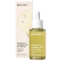 PaxMoly Ac Serum Vitamin C + Collagen 5% Hydrating & Brightening Day & Night Serum For Face, 50 ml