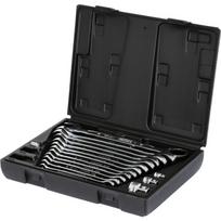 Kombinuotų terkšlinių raktų komplektas su adapteriais 16vnt, KS Tools