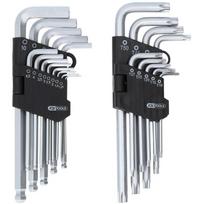L-raktų šešiakampių ir Torx komplektas, 22 vnt. 22 osa, KS Tools