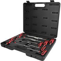 T- formos raktų komplektas TORX TB10-TB50 su anga trumpojoje 9 osa TB10-TB50, KS Tools