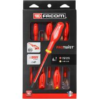 Facom ATPVE.J6PB PROTWIST 1000V izoliuotų atsuktuvų rinkinys, 6 vnt., IEC 60900