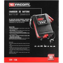 Facom BC1215PB 12V 15A akumuliatorių įkroviklis, 220-240V, 50-60Hz, švino-rūgšties, AGM, GEL, VLRA, Stop&Start, apsauga