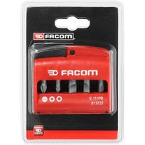 Facom E.111PB 10 dalių antgalių rinkinys, 1/4", 25mm, plyšiniai, PZ, HEX, laikiklis, poliamido dėklas