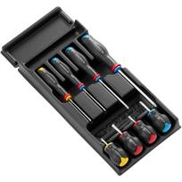 Facom PROTWIST MOD.AT3PB, 8 vnt. atsuktuvų rinkinys termoformuotame modulyje, suderinamas su CHRONO XL, CHRONO+, JETXL, JET+