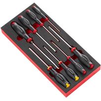 Facom PROTWIST® 1/3 col. atsuktuvų rinkinys putplasčio modulyje, 8 vnt., MODM.AT1PB, suderinamas su FACOM moduline sistema