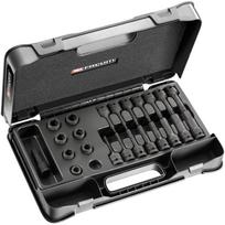 Facom NSS.J23PB smūginis įvorių rinkinys, 23 vnt., 1/2", 10-27mm, Hex 5-19mm, Torx T25-T60, 1 adapteris