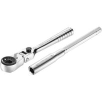 Facom R.180PB 1/4" lanksti galvutė reketas, 6° lankas, 60 dantų, 13 fiksavimo padėčių, magnetinis prailginimas 100 mm