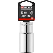 Facom S.30LAPB 1/2" 30mm 12 briaunų ilgas lizdas, 77mm, DIN 3124, ISO 1711-1, ISO 2725-1, OGV®, blizgus chromas