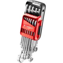 Facom 440.JP12APB kombinuotų raktų rinkinys, 12 vnt., 7-19mm, 15° poslinkis, OGV® profilis, I-sijos dizainas, kompaktiškas