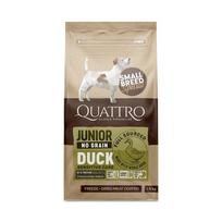 QUATTRO Begrūdis šunų maistas Qattro Small Breed Junior su antiena 7 kg