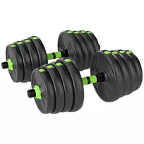 SPORTNOW Reguliuojamas 30 KG svarmenų komplektas, svarmenų ir štangų rinkinys jėgos treniruotėms SPORTNOW