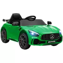Vaikiškas elektrinis automobilis 12 V su 2.4G nuotolinio valdymo pulteliu, USB, MP3, žibintais, atbulinės eigos funkcija, 3-5 km/h, 3-6 metų vaikams, žalias