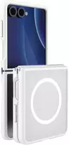 Dėklas UNIQ Veren AF, skirtas Samsung Galaxy Flip8, su Magclick įkrovimu, baltas