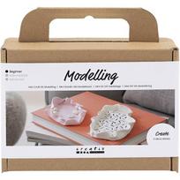 Modeliavimo rinkinys - Creativ Company - Savaime džiūstantis molis - 2 vnt - Baltas - DIY