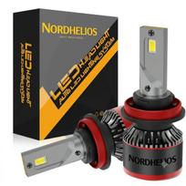 2 vnt. H8/H9/H11 „NewLED“ priekinių žibintų lemputės, 30000 lm, 6000 k, šaltai balta spalva, COB lustai, 12 V, Nordhelios