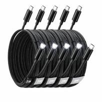 USB-C duomenų laidas greitam įkrovimui, 10 ft, 6 vnt.