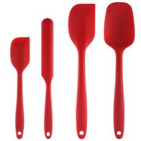 Kitchen tools,Heat-Resistant Silicone Spatula Set, Seamless Design, Non-Stick, 4 Piece Red Set,