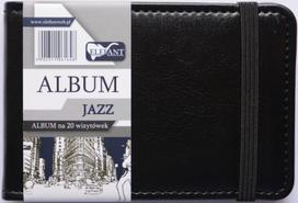 Vizitinių kortelių albumas 20 vizitinių kortelių Džiazo juoda ELEFANT