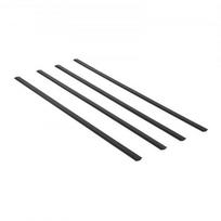 Privatumo tvoros lentelės, dvigubos sienelės su sparnais 174x3.7x0.8 cm, juodos, HDPE