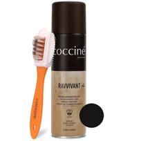 Zomšos ir verstos odos atnaujintojas Coccine Nano Ravvivant, juodas, 250 ml + Zomšinių ir nubuko batų šepetys