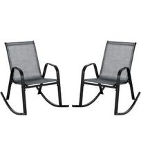 Metalinis kiemo supamasis kėdė, 91×62×86 cm, Pilka/Ruda