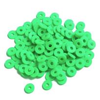 Plokšti polimerinio molio karoliukai 6x1 mm 100 vnt., spalva Nr. 19