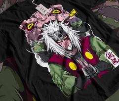 naruto anime marškinėliai, Jiraija išminčiaus režimas, anime manga, varlės sensei sainin lot M white