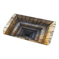 3D optinės iliuzijos kilimas Realistiškas skylės raštas Grindų kilimėlis Sugeriantis neslystantis dugnas Durų kilimėlis svetainei, miegamajam, prieškambariui, įėjimui 40*60cm black