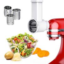 Pjaustyklės-smulkintuvės priedai, Fresh Prep daržovių pjaustyklė Kitchenaid stacionariam maišytuvui, Salotų gaminimo prietaisas su valymo šepetėliu CHINA gray