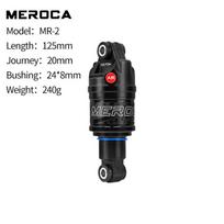 MEROCA Mtb Bike Air Shock Absorber 165mm 190mm Adjustable Air Pressure Aluminum Alloy Bicycle Mtb Air Shock Absorber 125mm black
