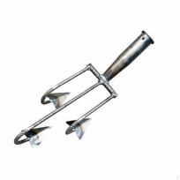 5Tine Hoe, Multifunctional Garden Cultivator for Weeding, Soil Loosening, Digging, Vegetable gray