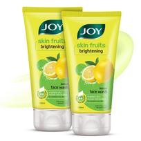 Joy Skin Fruits Lemon Brightening Face Wash 150ml x 2 | with Vitamin C for Glowing Skin | Reduces Dark Spots, Removes Excess Oil & Dirt | For Norma citrina