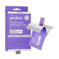 Perfora Violetinės dantų balinimo juostelės - 3 procedūrų pakuotė (6 juostelės) - Balina dantis per 1 naudojimą | Be peroksido ir jautrumo, saugus dantų emaliui burnos Ca white