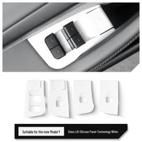 Silicone Window Lift Panel Protective Pad for Tesla Model Y Facelift gray