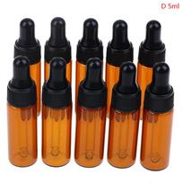 10 vnt eterinio aliejaus lašintuvai stikliniai buteliukai 1 ml 2 ml 3 ml 5 ml augalinio aliejaus esencijos D black