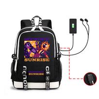 Sundrop Fnaf Peripheral Student Bag Usb Large Capacity Backpack Business Computer Bag double layer black