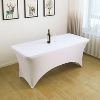 Tampri, per sienas besitęsianti staltiesė kokteilių barams, prekystaliams, banketams ir vestuvėms lauke. 4FT Thin Black/White (122*76*76CM) balta