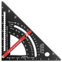 MM/COL Reguliuojamas kombinuotas kampainis Stalioriaus kampainis Stogo gegnių kampainis Matavimo įrankis 7 colių išdėstymo įrankis Single ruler black