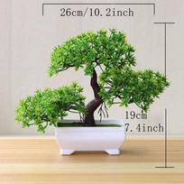 Dirbtinis medis Bonsai Modeliavimo Augalai Vazoniniai Augalai Sodui Stalui Namų Kambariui Miegamojo Dekoravimui Lauko Dirbtinių Augalų Ornamentai žalia