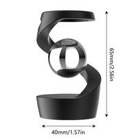 Metal Tabletop Floating Gyro Gravity Defying Kinetic Desk Decor Suspended Gyroscope for Home Table Decoration black