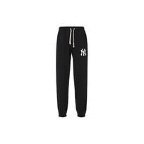 New Era X MLB New York Yankees Solid Color Adjustable Drawstring Design Casual Cuffed Knit Joggers Men bottoms Black 12727839 L gray
