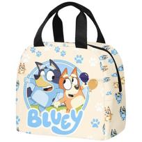 New Bluey Kids Lunch Bag Insulated Portable Cooler Tote for Boys Girls Adults Work School Picnic, Blue Lunch bag