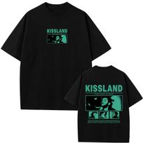 Rapper The Weeknd Kiss Land Album Graphic T-shirt Men Women Hip Hop Fashion Pop Music Streetwear Men's Casual Cotton Tshirt Tops S black