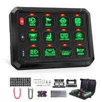 12-Key RGB Touch Switch Panel for RVs, Jeeps, and Yachts 1 black