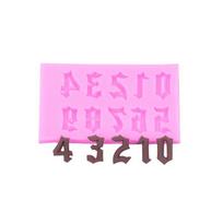 3D Number Silicone Candle Molds for Epoxy Resin Making Candle Soap Molds Number Shape Chocolate Fondant Mould Cake Molds pink