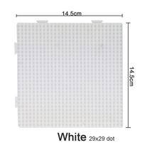 Yantjouet 5mm Hama Beads Pegboard White Green 29x29 Dot Transparent Template Board Square tool DIY Figure Material Board Jigsaw white