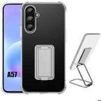 Case for Samsung Galaxy A57 5G, Shockproof Protection with Silver Metal Stand