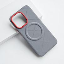 For OnePlus 15T Case Magnetic Luxury PU Striped Leather Silicone Cover For OnePlus 15T 5G Simple Shell Shockproof Bumper OnePlus 15T pilka spalva